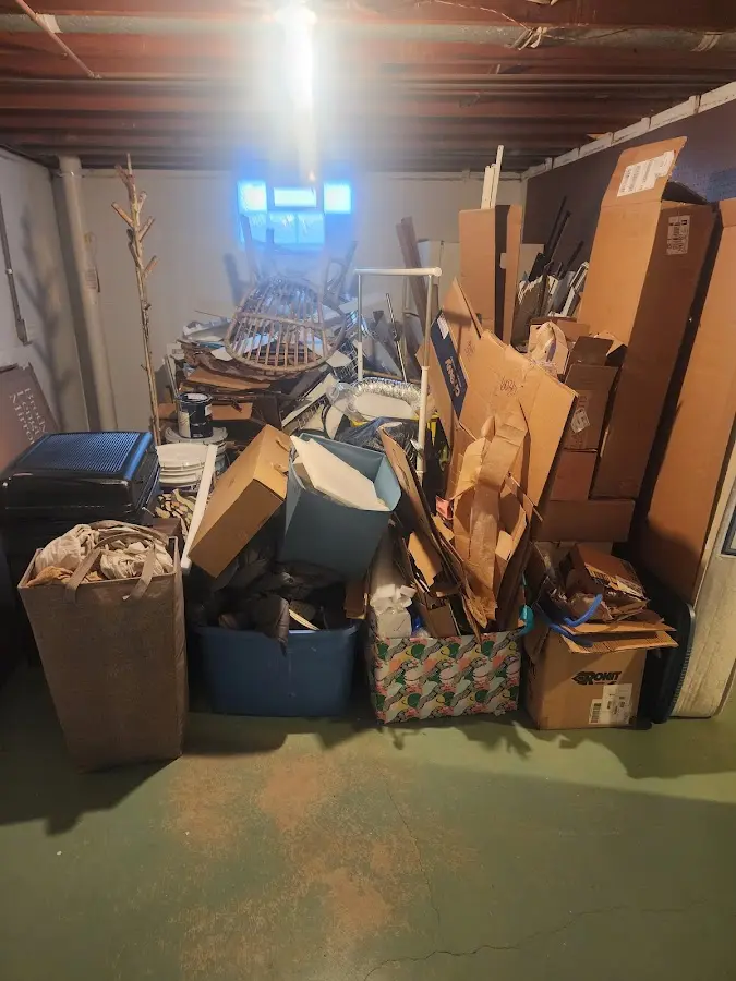 Roll-off dumpster container at job site for 2 Yard Dumpster Rental in Clarkston Heights-Vineland